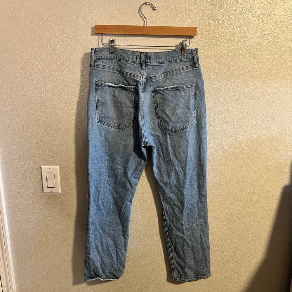 Agolde Riley High Rise Straight Crop Stretch Jeans Size 30 - Picture 5 of 7